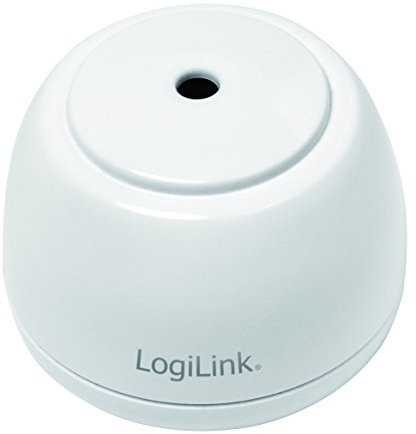 LogiLink Sc0105 Wassermelder mit 70db lautem Alarm, warnt rechtzeitig vor Wasserüberschwemmung, weiß