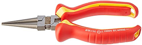 USAG U00790103 Pinza isolata 1000V a becchi tondi, Rosso