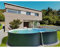 Planet Pool Stahlwandpool achtform 540x350x120 cm, Stahl 0,4 mm anthrazit, Folie 0,4 mm Sand, Einhängebiese