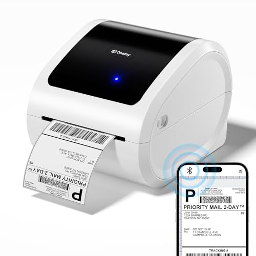 Omezizy Bluetooth Shipping Label Printer 4x6 - D520BT Bluetooth Thermal Label Printer for Small Business， Shipping Packages, Compatible with USPS, Shopify, Amazon, Tiktok