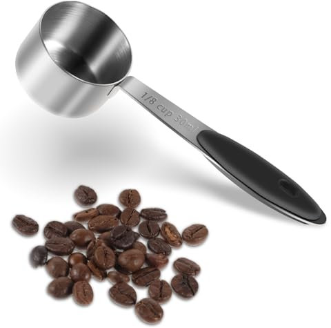 Sibba Tazza di Misurazione in Acciaio Inossidabile Cucchiai da Caffè In Metallo Strumenti di Misurazione Bilance Portatili Paletta Manico Lungo Cucchiaio da Cucina Bilancia da Cucina Manico