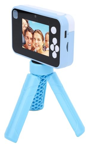 Fotocamera per Bambini, Videocamera Digitale Selfie da 48 MP HD 1080P con Treppiede, per Ragazzi e Ragazze
