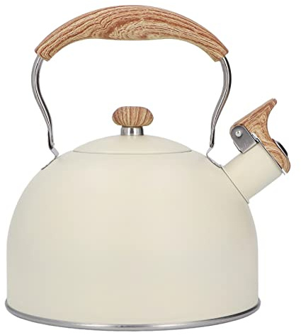 Wasserkessel Wasserkocher, Teekessel Modern, Pfeifkessel, 2.5L Edelstahl Induktion, Vintage Flötenkessel, Teekanne Mit Griff Für Küche Camping Gasherd