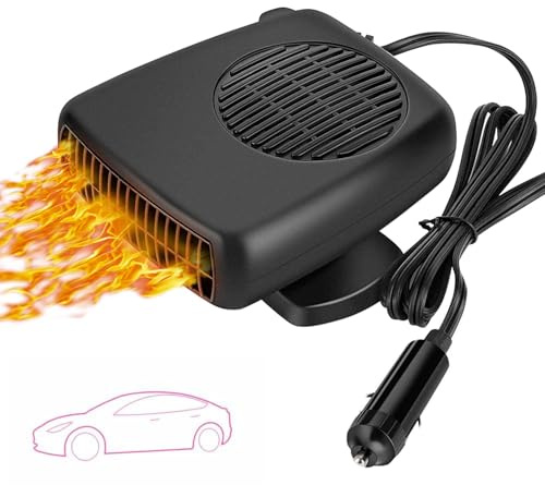 Showvigor 12V 150W Riscaldamento Auto, Riscaldamento Parabrezza Portatile, Defogger, Descongelatore, Riscaldamento Parabrezza Automatico, Riscaldamento rapido 2 in 1, Riscaldamento Veicolo