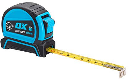 OX Pro - Cinta métrica de doble bloqueo automático, 3 m