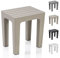Inbagno Sgabello bagno doccia multiuso Lello alta resistenza, 38x29x41 cm effetto legno, portata 150 Kg (1, Tortora)
