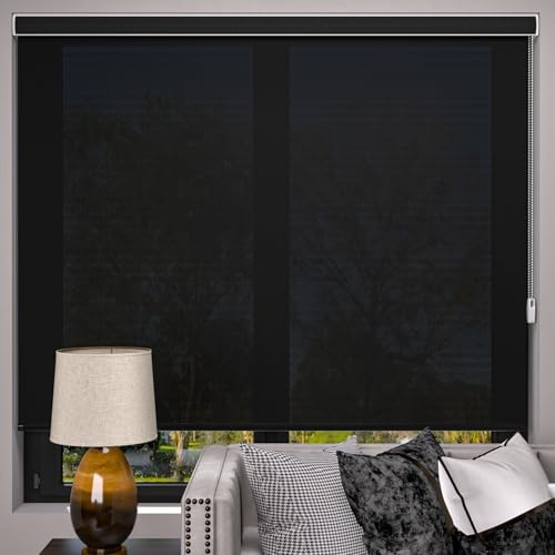 Custom MYshade Mesh Window Shades, Light Filtering, Corded, Sunshine Blocking Privacy Protection Mesh Fabric Roller Blinds for Home. Easy Install, Motor Kit Option