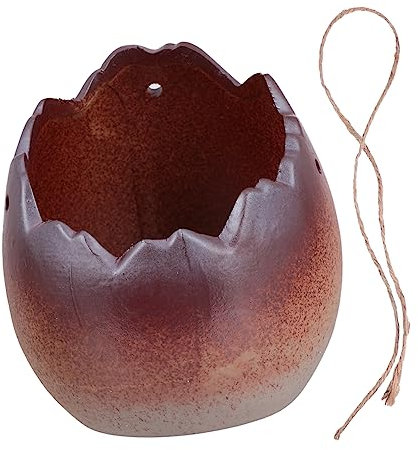 INOOMP Eierschalen Blumentopf Blumenbehälter Garten Pflanzgefäß Hängender Sukkulenten Pflanztopf Bonsai Topf Mini Sukkulenten Pflanzgefäß Hängender Blumentopf Mini Blumentopf