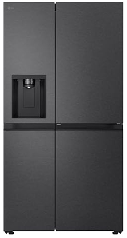 LG Electronics GSJC41EPPE Side by Side Kühlschrank mit Door-in-Door Funktion | kein Festwasseranschluss nötig | Modern Flat Door | Essence Matte Black