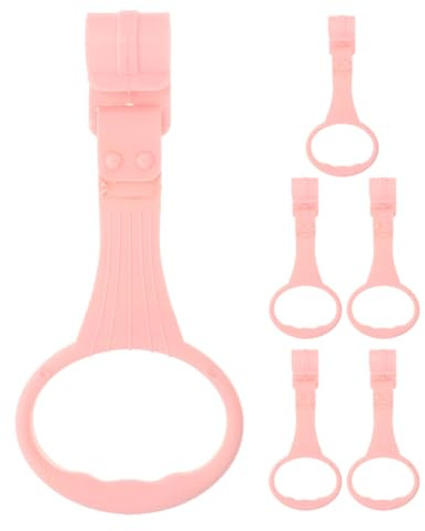 GALPADA Lot de 6 Anneaux de Traction pour Bébé en Plastique Rose Accessoires de Sécurité pour Lit Bébé et Parc à Jeux Aide à L’Apprentissage Marche Développement Force des Bras Adaptés
