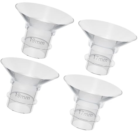 JOINPAYA Inserts de Bride en Silicone Faciles à Saisir et Lavables pour Tire-lait Portable 4pcs Accessoires de Rechange 17mm et 19mm pour Femmes