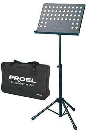 Professioneller Notenständer mit perforiertem Metallständer und Notenständer