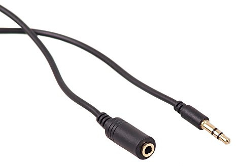 Maclean Standard Audio Stereo Jack 3,5 mm hane till hona förlängningskabel adapter bly (2 m)