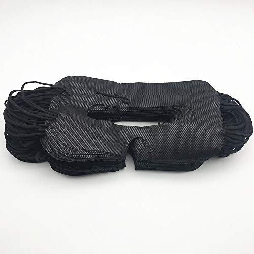 LINHUIPAD 100 pezzi VR Maschera monouso VR Eve Covesr sanitaria mascherine vr compatibile con HTC Vive o Pro/PS VR/Gear VR/Oculus Rift/Go e altre cuffie VR (nero)