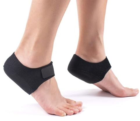 MIAYOHO Plantar Fasciitis Heel Cups for Heel Pain 【Updated Version】 Protectors Sleeves Pads, Support for Spur, Women and Men (Black, M 8.5-12 / W 10-13)