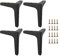 Hniuyun 4 Pcs Metal Furniture Legs, Modern Style Furniture Sofa Legs, Heavy Duty Replacement Legs for Bookshelf, Cabinet, Desk, Chair, Sofa, Nightstand (Black/15cm)