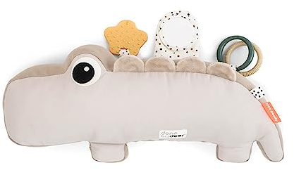Done by Deer Tummy Time Kissen - Baby Bauchlage Kissen und Sensorik Spielzeug ab 3 Monate - mit Spiegel, Knistergeräuschen und Taktilen Texturen sowie Beißring für Zahnungshilfe