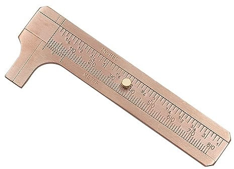 Digital Vernier Caliper,Precision Depth Gauge Measuring Tool,Release Caliper 80mm/100mm Measuring Instrument Mm-inch Double-scale Vernier Caliper Ruler Copper Copper Ruler (A, 100mm) ( Color : A , Siz