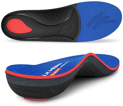 Walkhero Arch Support Inserts for Men & Women - Plantar Fasciitis Insoles with Max Cushion, Orthotics for Heel Pain Relief, Work Boots, Standing All Day (Mens 11-11.5 | Womens 13-13.5, Starry Blue)