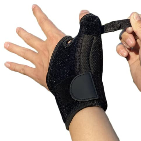 Opaeroo Protector de Soporte para Pulgar y muñeca, férula para Pulgar, Banda de retención para esguince de Dedo para aliviar el Dolor Small Left