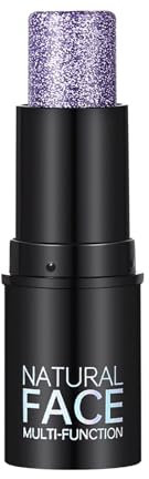 Set di bastoncini sbiancanti per occhi, bianco perla, nero, grigio, cachi, blu, viola, argento, brillantini, matita liquida, applicatore ombretto, palette di bastoncini (viola, taglia unica)