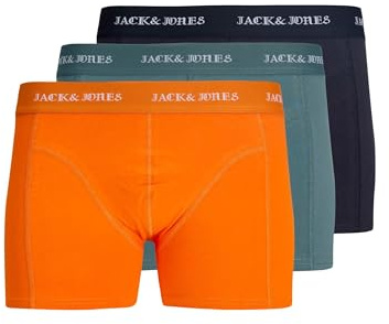 JACK & JONES Jacmiles Solid Trunks Lot de 3 Boxers pour Homme, Goblin Blue., L