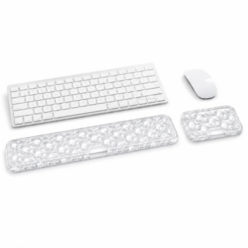 Reposamuñecas Teclado Gel Transparente y Reposamuñecas Ratón