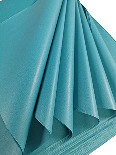 Feuilles de papier de soie bleu turquoise pour emballage de 50 grandes feuilles, papier d'art sans acide, parfaites pour l'emballage cadeau, le stockage, l'emballage, les loisirs créatifs,