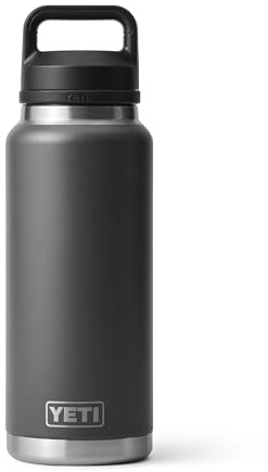 YETI Rambler 1020.6 g Flasche, auslaufsicher, vakuumisoliert, Edelstahl mit Trinkverschluss, Anthrazit