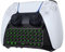 MoKo Grün Hinterlicht Tastatur für PS5 Controller, Kabellos PS5 Mini Tastatur Chatpad für Playstation 5 Controller, Integriert Tastaturlautsprecher mit 3,5 mm Buchse für Nachrichten & Chatten, Schwarz