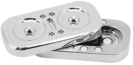 Magnetisk Fidget Slider, Metal Poker Push Card Fidget Slider, Adult Fidget Toys ADHD Autism Sensory Relief Toys, Metal Fidget Toys for Relaxing Therapy ADHD ADD Anxiety Autism (Silver)