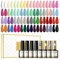 ROSALIND UV Nagellack Set 40 Pcs 8ml Shellac Set Mit Glänzender Matte Überlack, Unterlack, Primer 36 Farben Shellac Nagellack UV LED Nail Polish ManiküRe Set für AnfäNger Nagelstudio