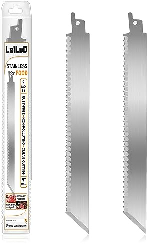 LEILUO 9-Inch Soft Material Reciprocating Saw Blades 2 Piece Sawzall Blades for Cutting Sponge Foam Insulation Material with Storage Case