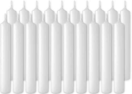 BRUBAKER 100 Stycken Födelsedagsljus 9,5 cm - Små Stearinljus för Födelsedag, Magi, Ritualer eller Festdekoration - Dekorationsljus med 1,25 cm Diameter - Ljusuppsättning - Stavljus - Vit