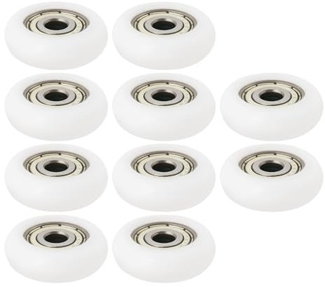 Create idea 10 Pezzi Di Puleggia In Nylon E Acciaio Al Carbonio Con Cuscinetti A Sfera Rulli Guida Per Accessori Per Ferramenta Per Mobili Porte Scorrevoli Porte Scorrevoli In Vetro (5x23x7mm)