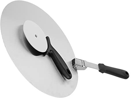 Cabilock Pala De Pizza Plegable De Metal Cortador De Pizza De Acero Inoxidable Horno o Bandeja De Unidades