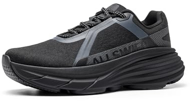 ALLSWIFIT Women's Road Running Tennis Shoes Comfortable Walking Shoes Athletic Workout Gym Cross Trainer Sneakers,Size 5.5,Black,AWUMRS2513