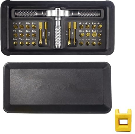 Juego de Destornilladores de Trinquete 30 en 1, Fácil de Usar, Juego de Destornilladores Magnéticos, Versátil, Destornillador de Trinquete, para Electrodomésticos, Bicicletas, Televisores (negro)