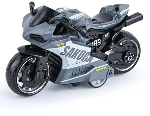 ZPSOSPZ Motorcycle Model Ornaments, Motorcycle Toys Alloy Motorbike Toy Highly Simulation Motorbike Model Pull-Back Vehicle Toy for Child Intellectual Toys Gift (Black)