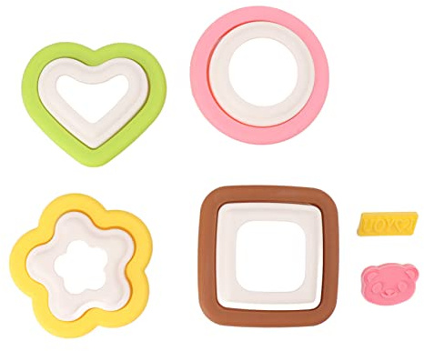 Set di stampi per taglierini per sandwich, staccabile, a forma di cuore, a forma di cuore, per biscotti, biscotti, per, fai te, per colazione, in plastica, 10 pezzi