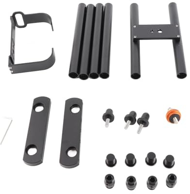 Slider motorizzato per fotocamera da 60 cm, carrello motorizzato con binario in lega regolabile, slitta stabile antivibrazione per fotocamera, compatibile con il rig fotografico