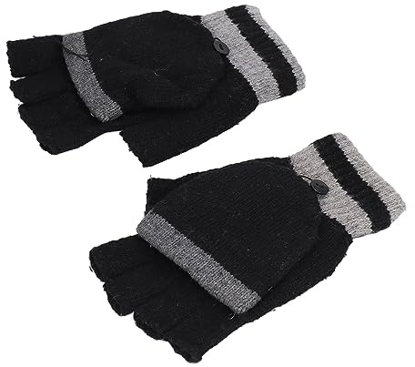 Sahgsa USB-uppvärmda Stickhandskar Dubbelsidig Uppvärmning Helfinger Termohandskar för Maskinskrivning Vinter 5V