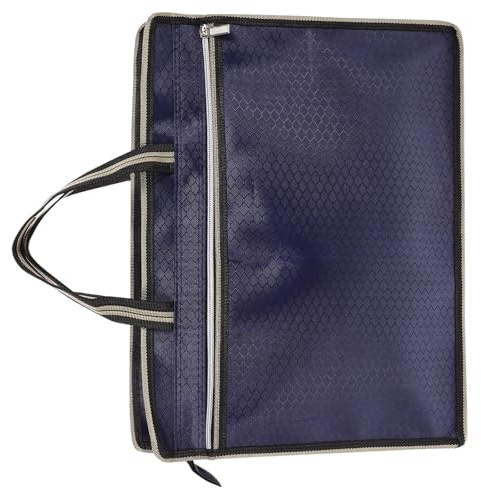 Générique Sac De Rangement Pour Dossiers En Oxford Avec Fermeture Éclair Pochette Portable Léger Adapté Aux Magazines Et Documents