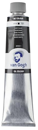 Van Gogh Ölfarbe, 200ml Tube, Elfenbeinschwarz 701