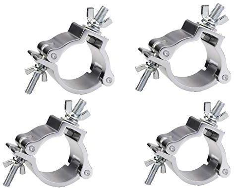 DragonX O-Clamp 4 Pack | Heavy Duty 2-Inch Lighting Truss Clamp, 220 lb Load Capacity | Professional Stage Light Clamps for DJ Lights, Moving Heads, Clubs & Theaters
