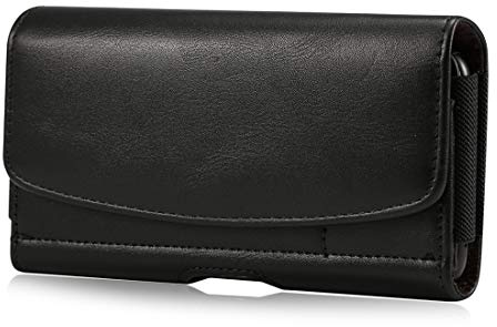 ZORSOME för iPhone 11 Pro, XS, X, premium läderbältesfodral med klämma mobiltelefonväska bälteshållare för Samsung Galaxy S10e, S9, S8, S7, S6 Edge, S6, S5, för BlackBerry Priv inbyggd ID-korthållare