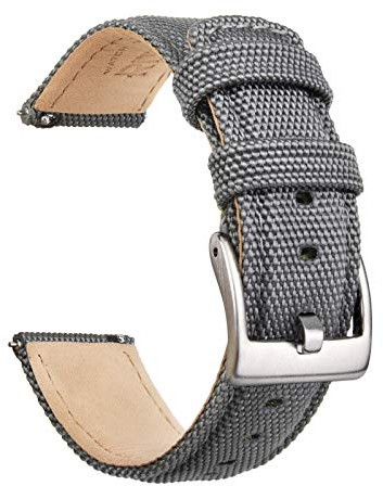 Ritche Sailcloth Watch Band Quick Release Watch Strap Compatible with Timex / Seiko / Fossil / Citizen Watch Bands for Men Women, 20mm, Sailcloth, no gemstone