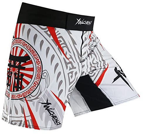 MMA Shorts for Men Fight Grappling Shorts Mens BJJ Shorts for Men No Gi Mid Thigh (L Waist 36inch, yw-dk3)