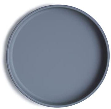 Mushie Classic Silicone Non-Slip Suction Plate for Babies & Toddlers | Food Grade Silicone | Dishwasher & Microwave Safe (Tradewinds)
