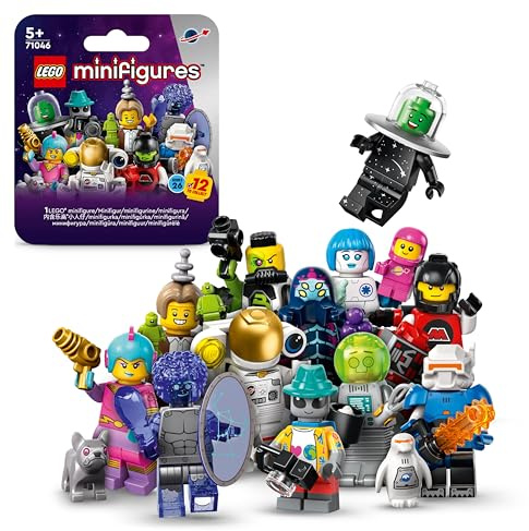 LEGO Minifigures Series 26 Space, Collectible Role-Play Toys for 5 Plus Year Old Boys & Girls, Incl. Astronaut and Robot, Party Bag Fillers, Kids Birthday Gift Idea, (1 of 12, Chosen at Random) 71046